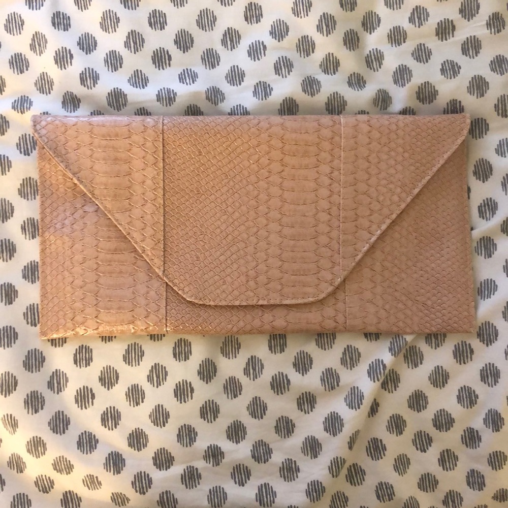 Beige Large Envelope Clutch
